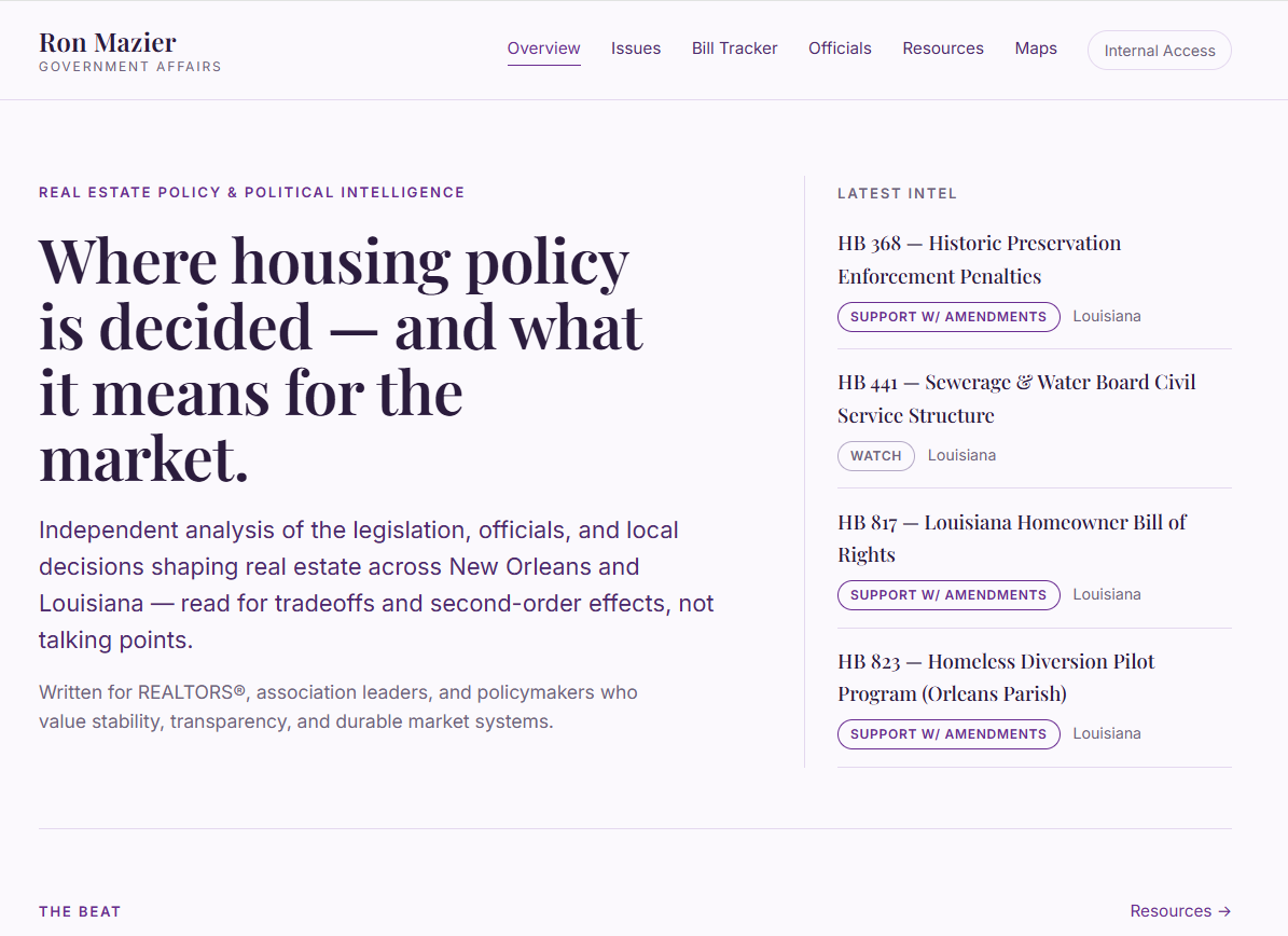 Government Affairs site